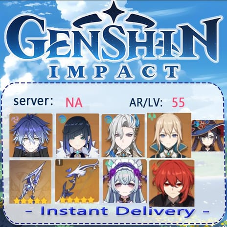 Compte Genshin Impact AR46 EU - Ganyu Kazuha Mona Keqing + Armes 5★