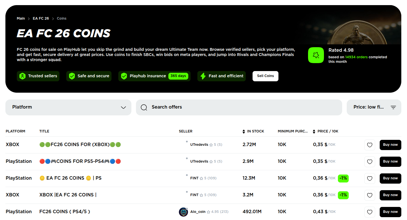 5 Best Websites to Buy FC 26 Coins