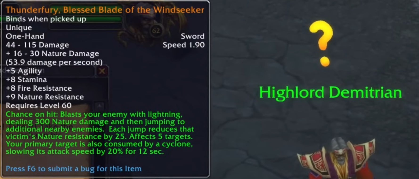 WoW TBC Anniversary Leveling Thunderfury