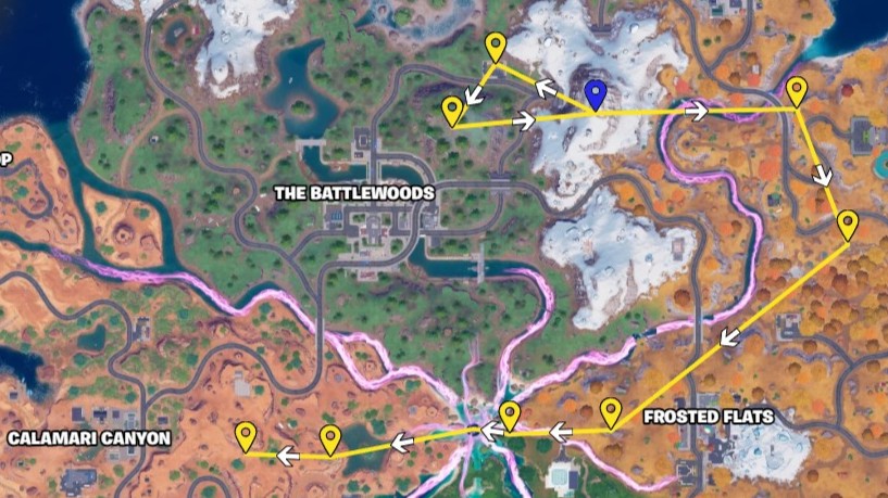 Fortnite Sprites Farming Route Map