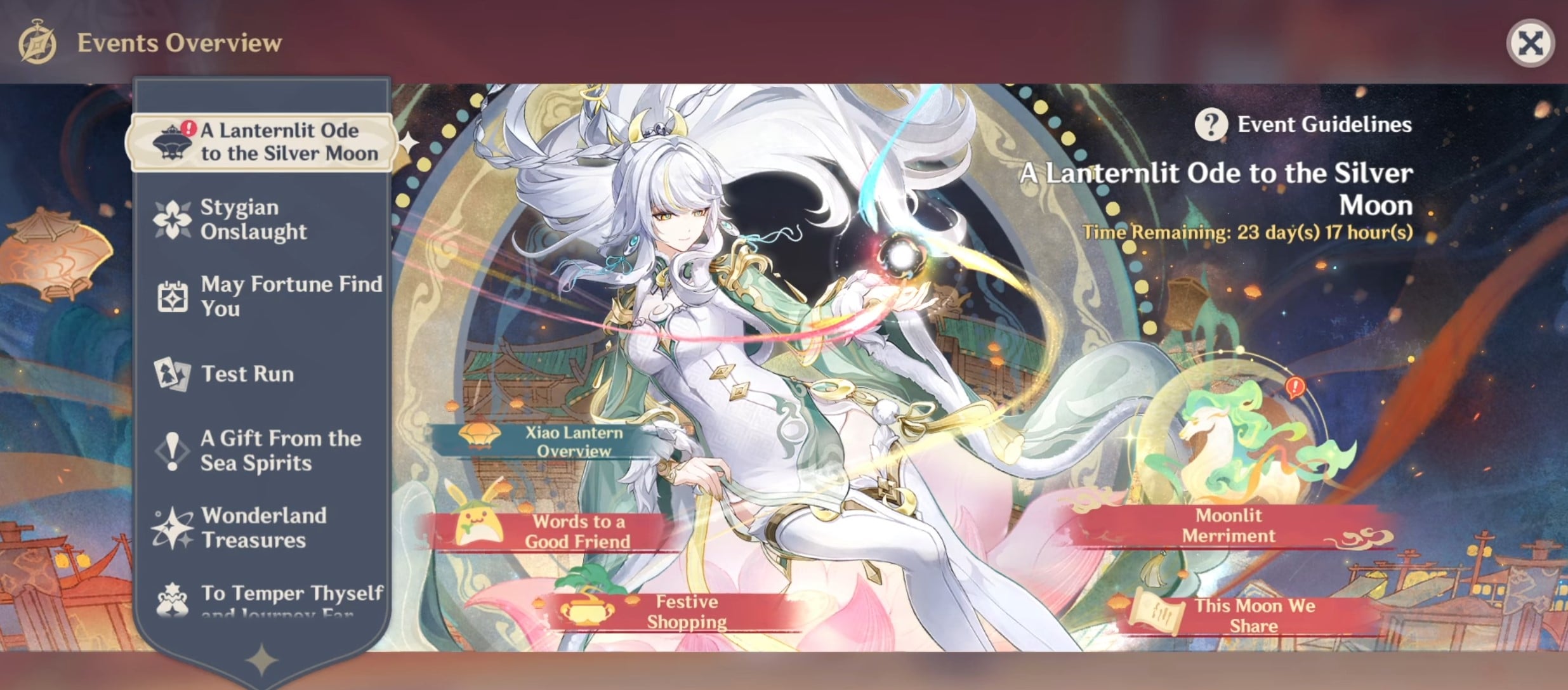 A Lanternlit Ode to the Silver Moon Genshin Impact