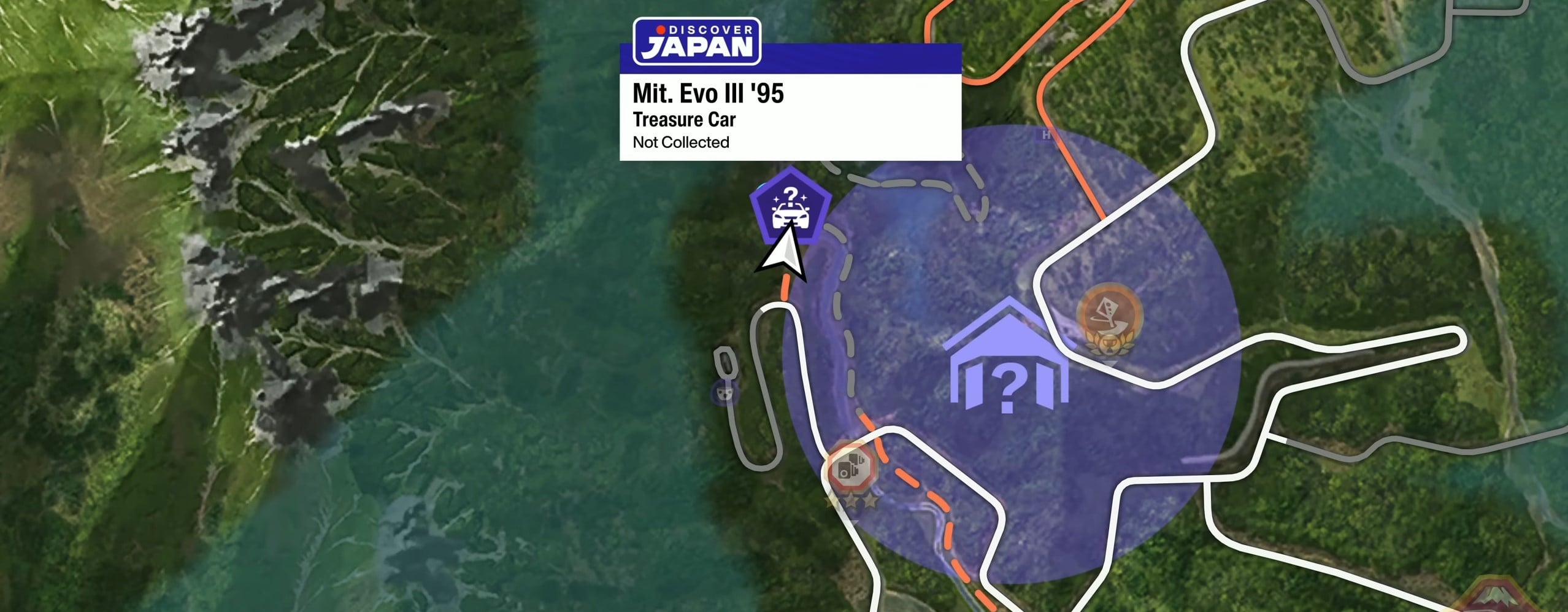 1995 Mitsubishi Lancer Evolution III GSR Treasure Car Location in Takashiro