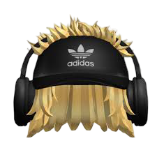 Best free Roblox items - Adidas Short Hair with Cap and Headphones