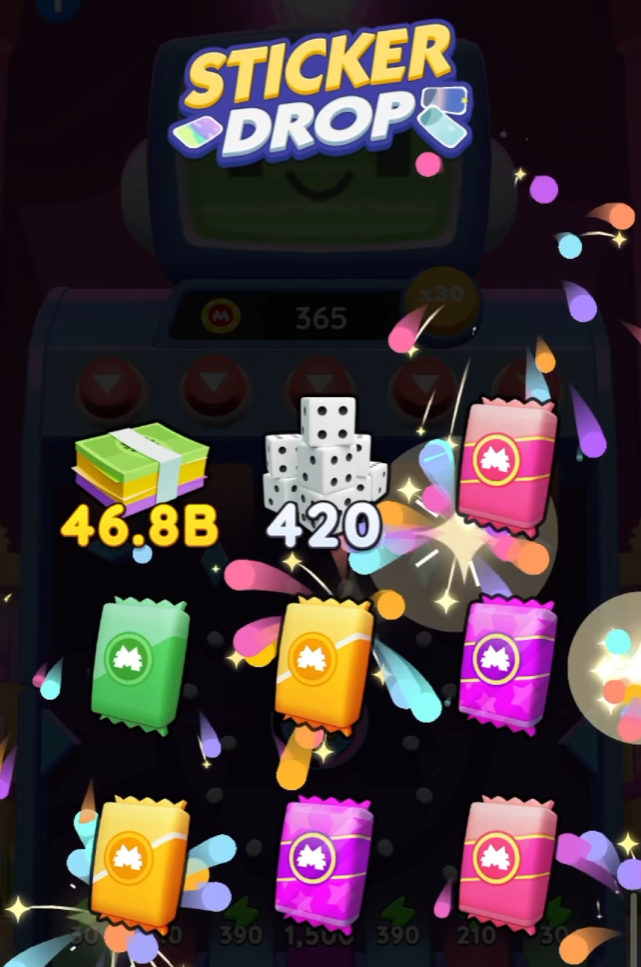 Monopoly Go Stickers Drop Screen