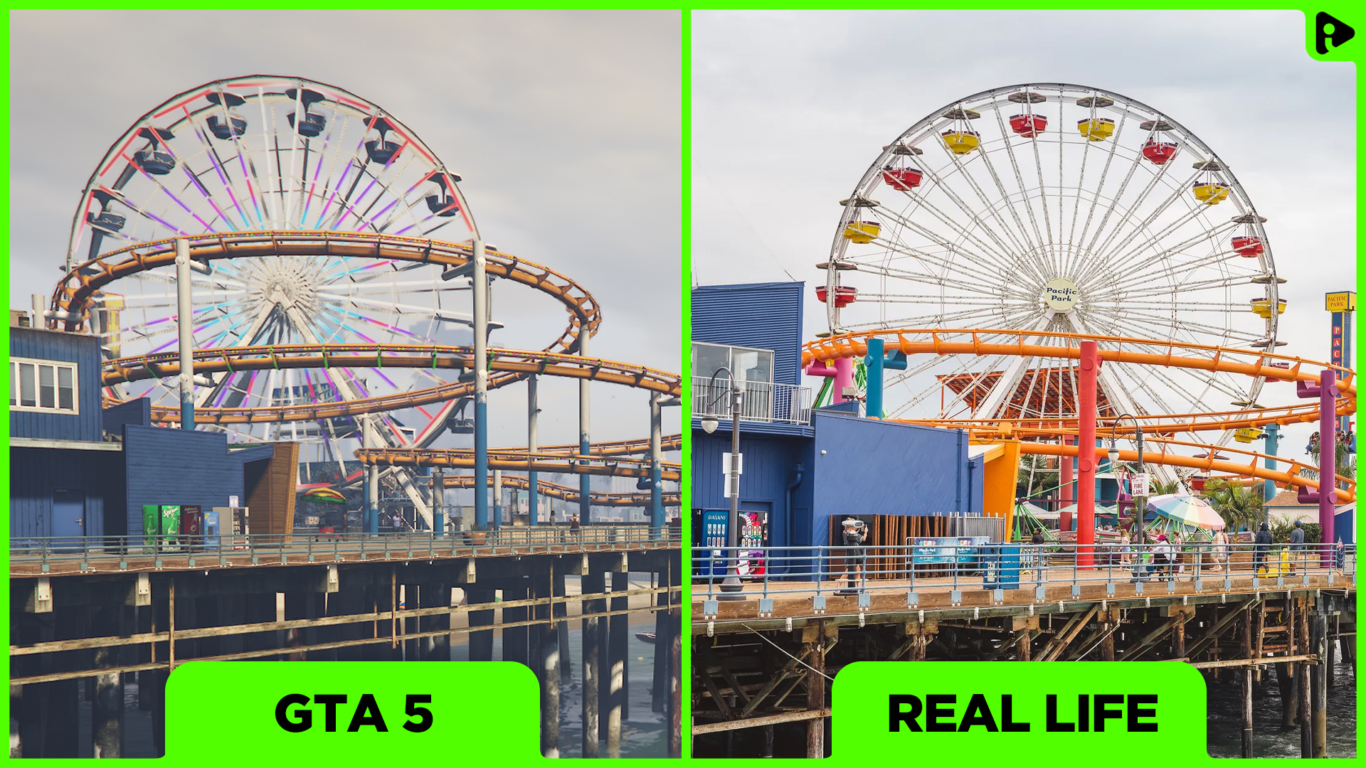 GTA 5 vs Real Life - Del Perro Pier