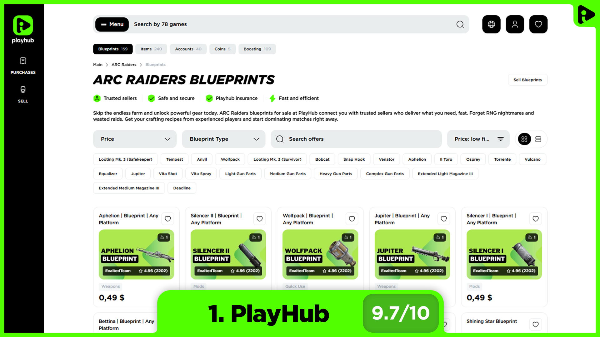 Best websites to buy ARC Raiders blueprints - PlayHub