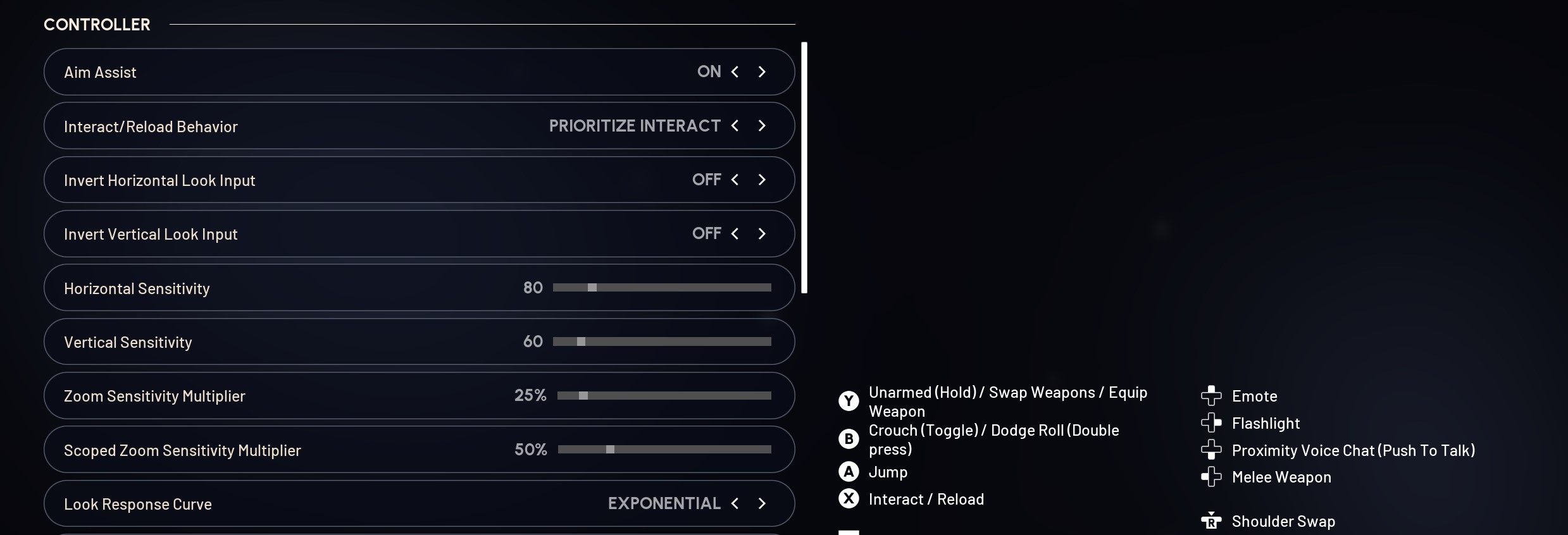 Controller Settings ARC Raiders