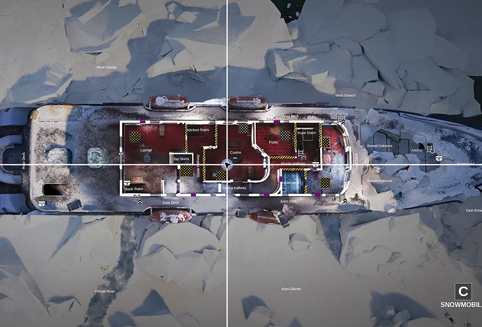 R6 Yacht Callouts Upper Deck and Bridge