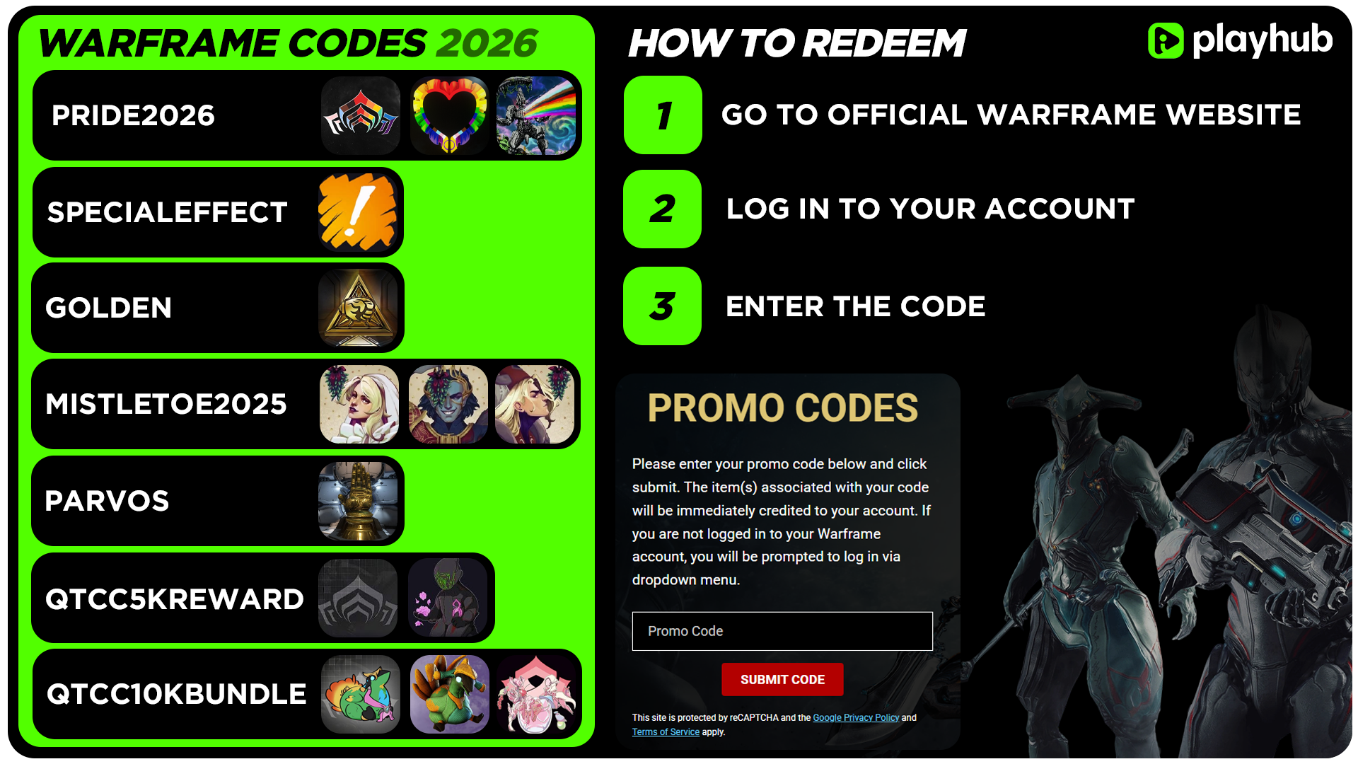 Warframe Active Promo Codes