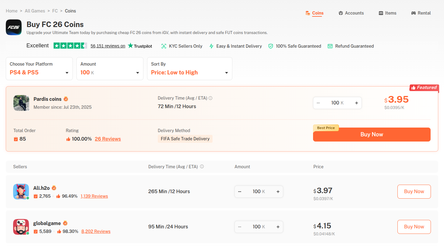 5 Best Websites to Buy FC 26 Coins