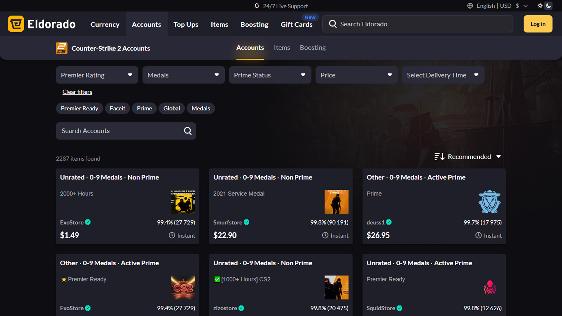 Best Websites to Buy CS2 Accounts - Eldorado