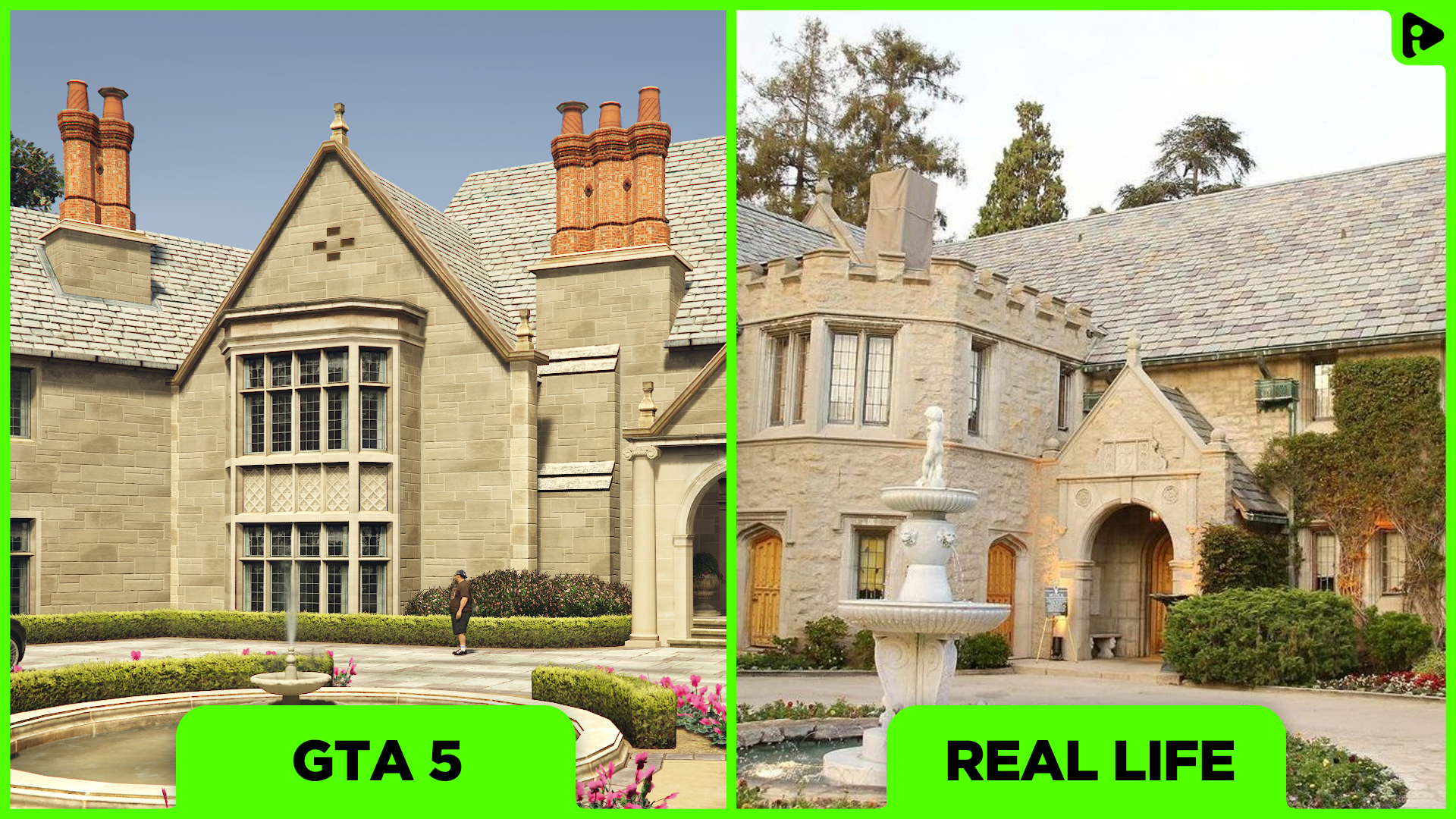 GTA 5 vs Real Life - Playboy Mansion