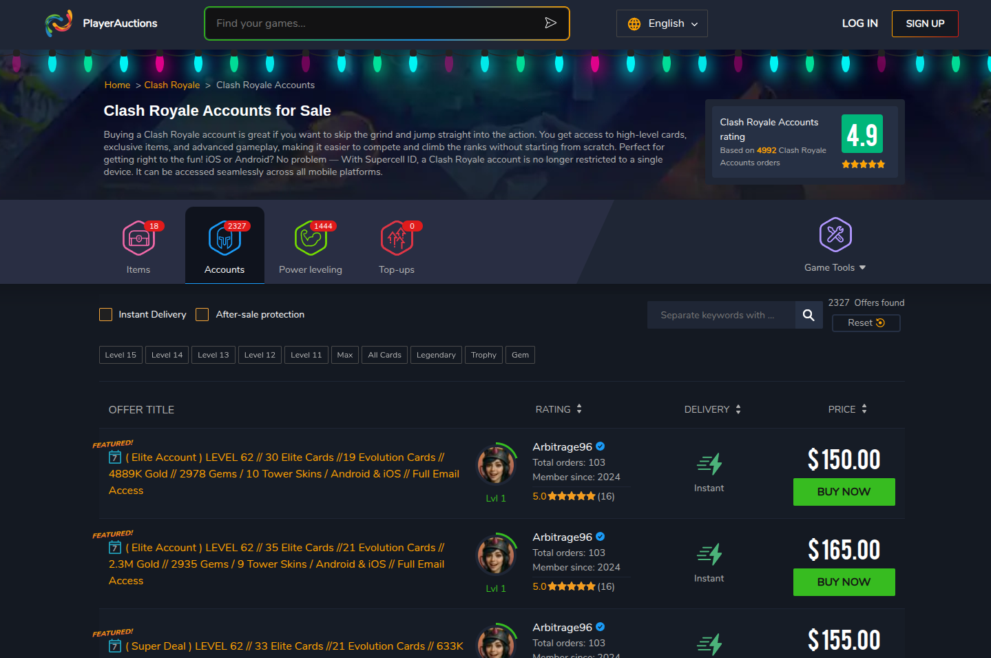 5 Best Websites to Buy Clash Royale Accounts