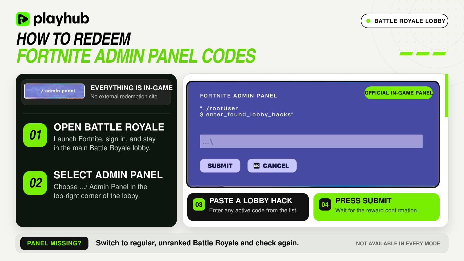 How To Redeem Fortnite Admin Panel Codes