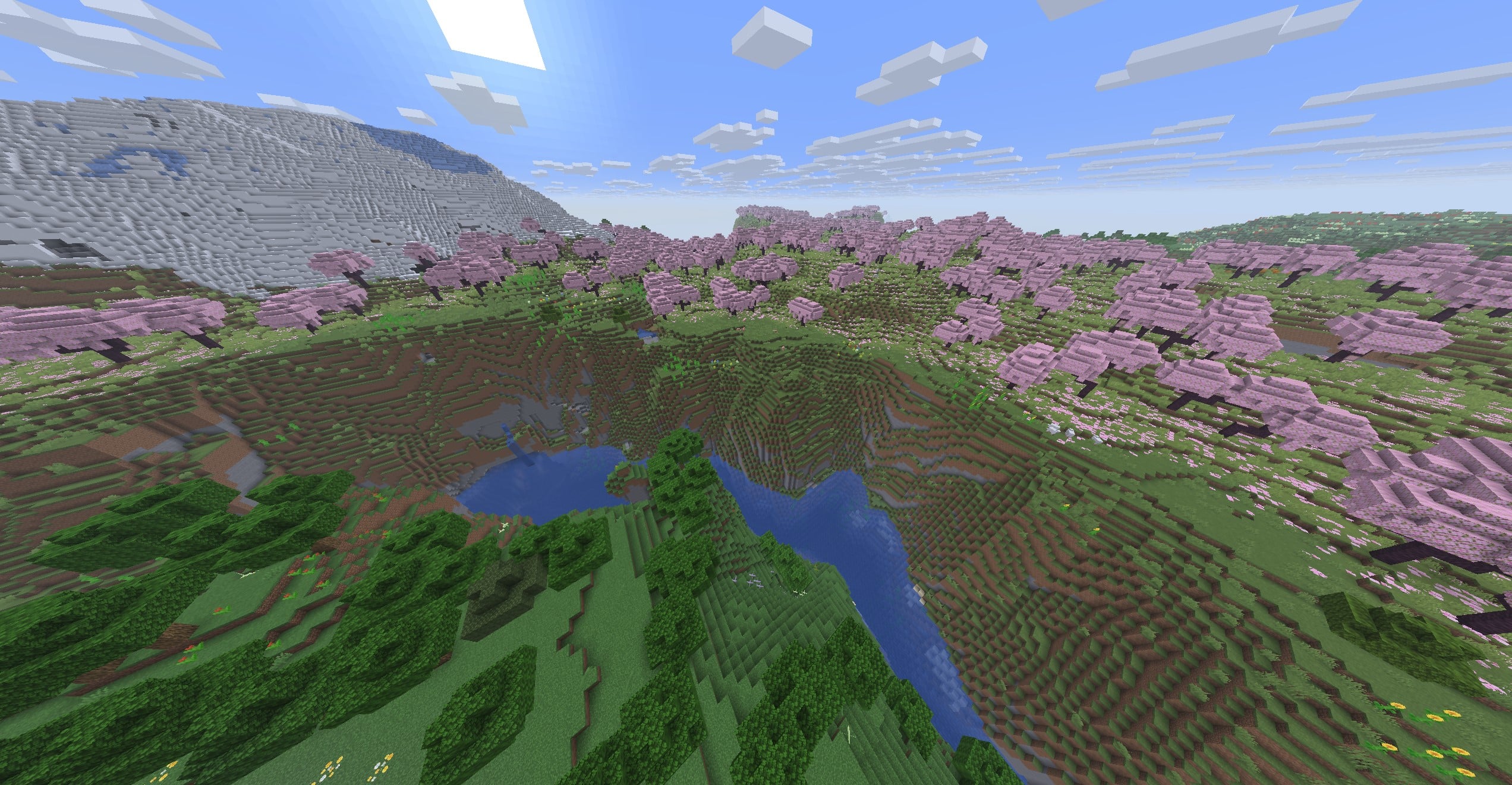 Cherry Blossom Island Minecraft Seed