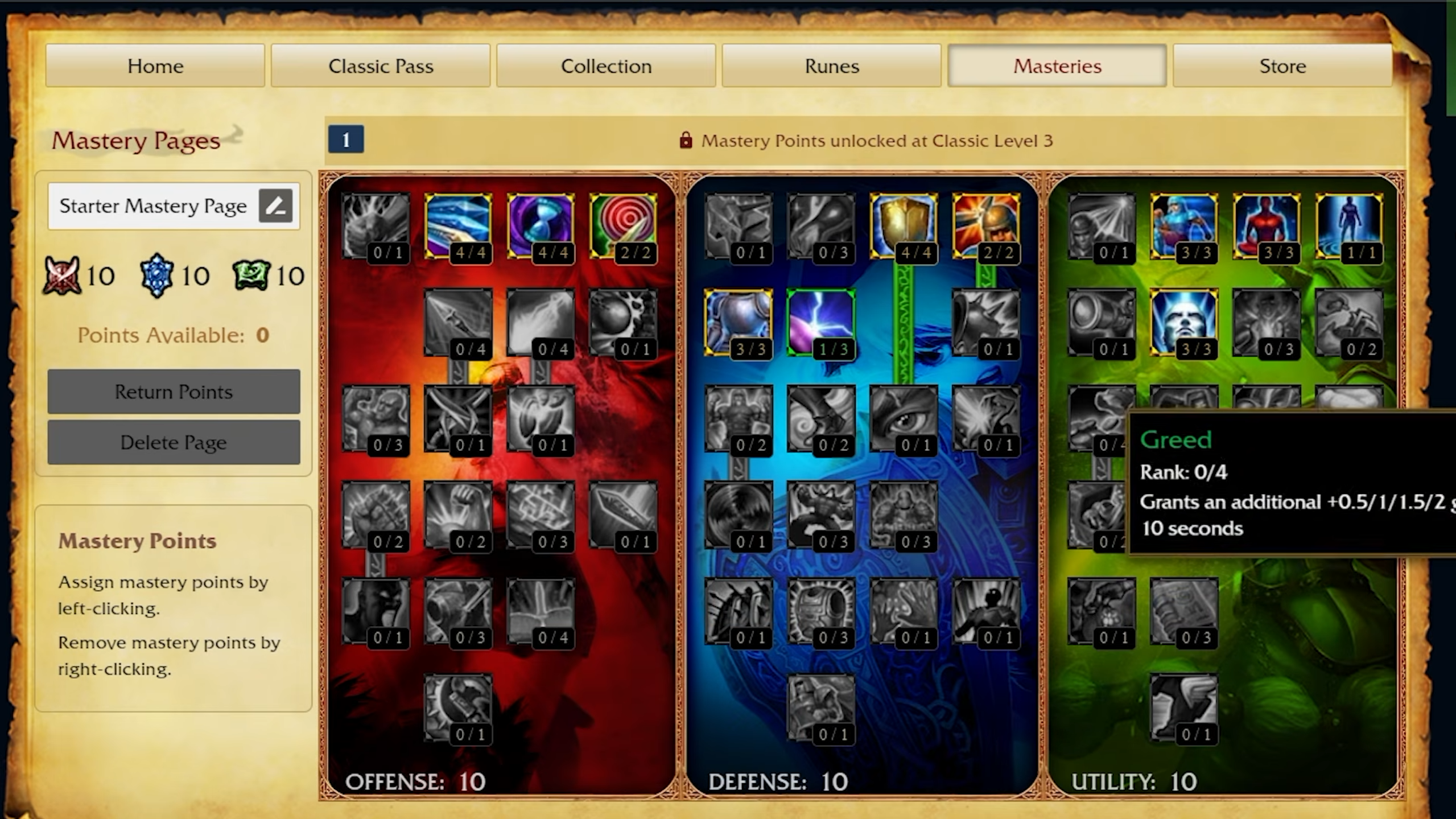 LoL Classic Masteries