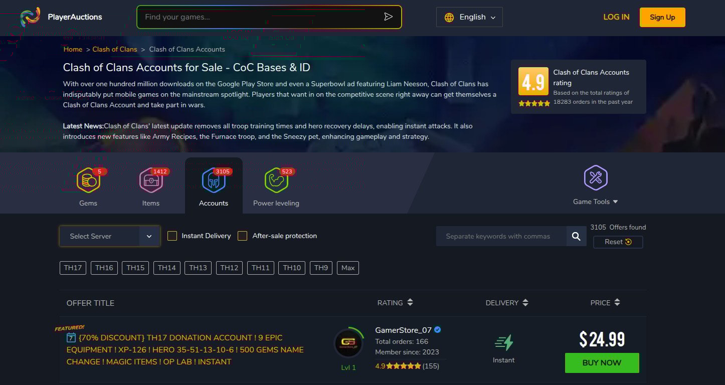 5 best marketplaces for coc accounts