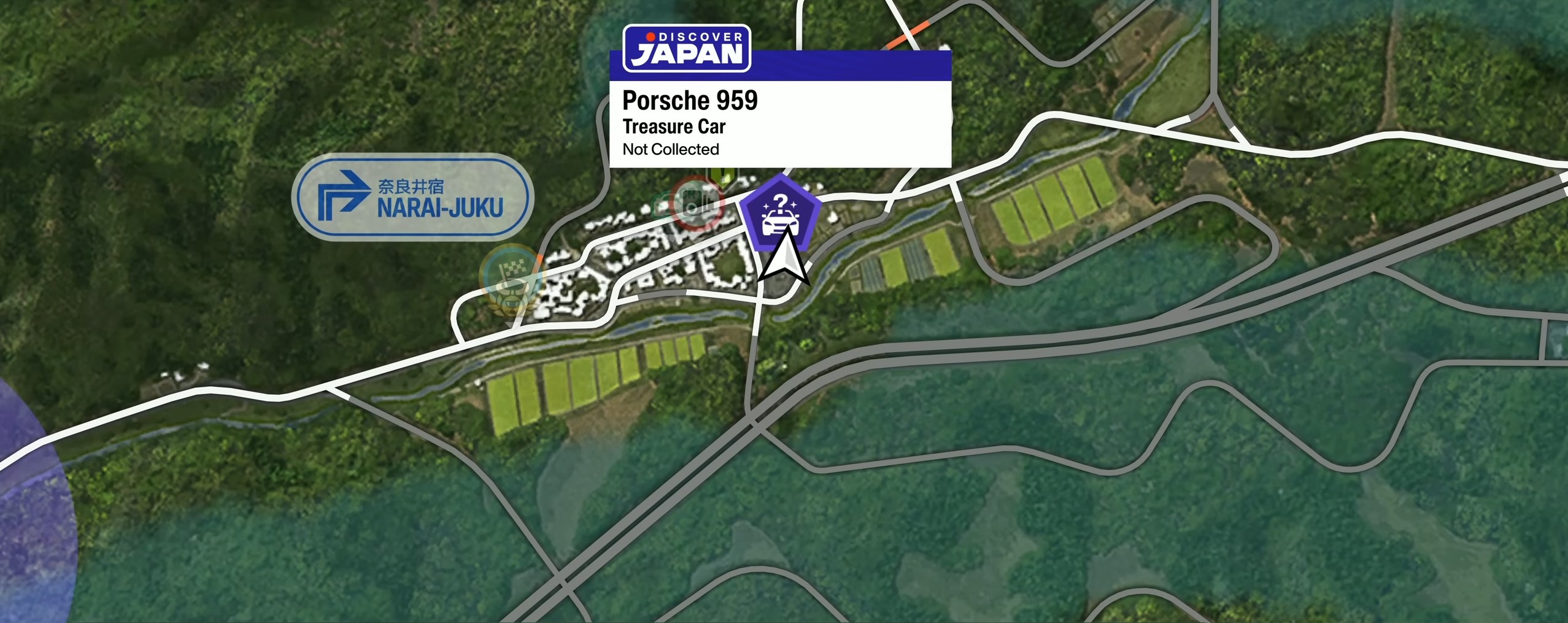 1987 Porsche 959 Treasure Car Location in Shimanoyama