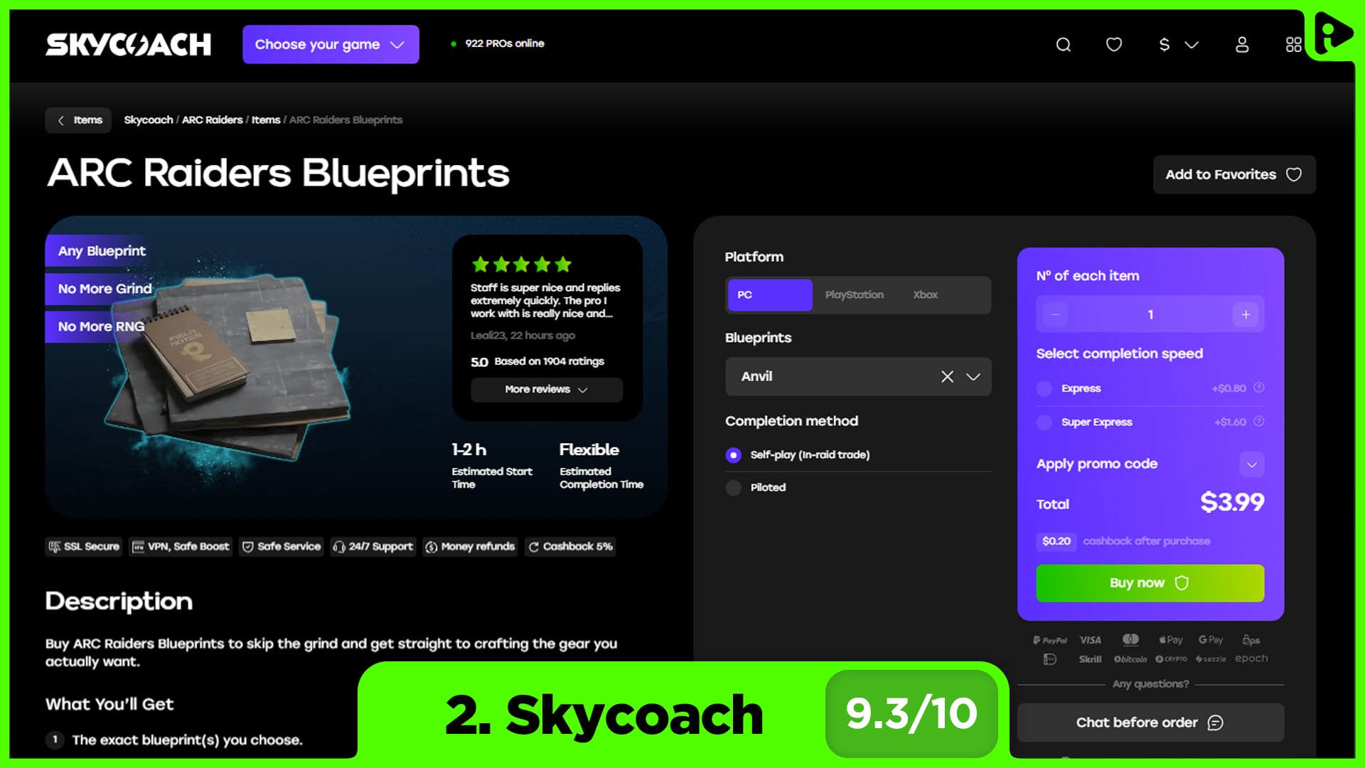 Best websites to buy ARC Raiders blueprints - Skycoach