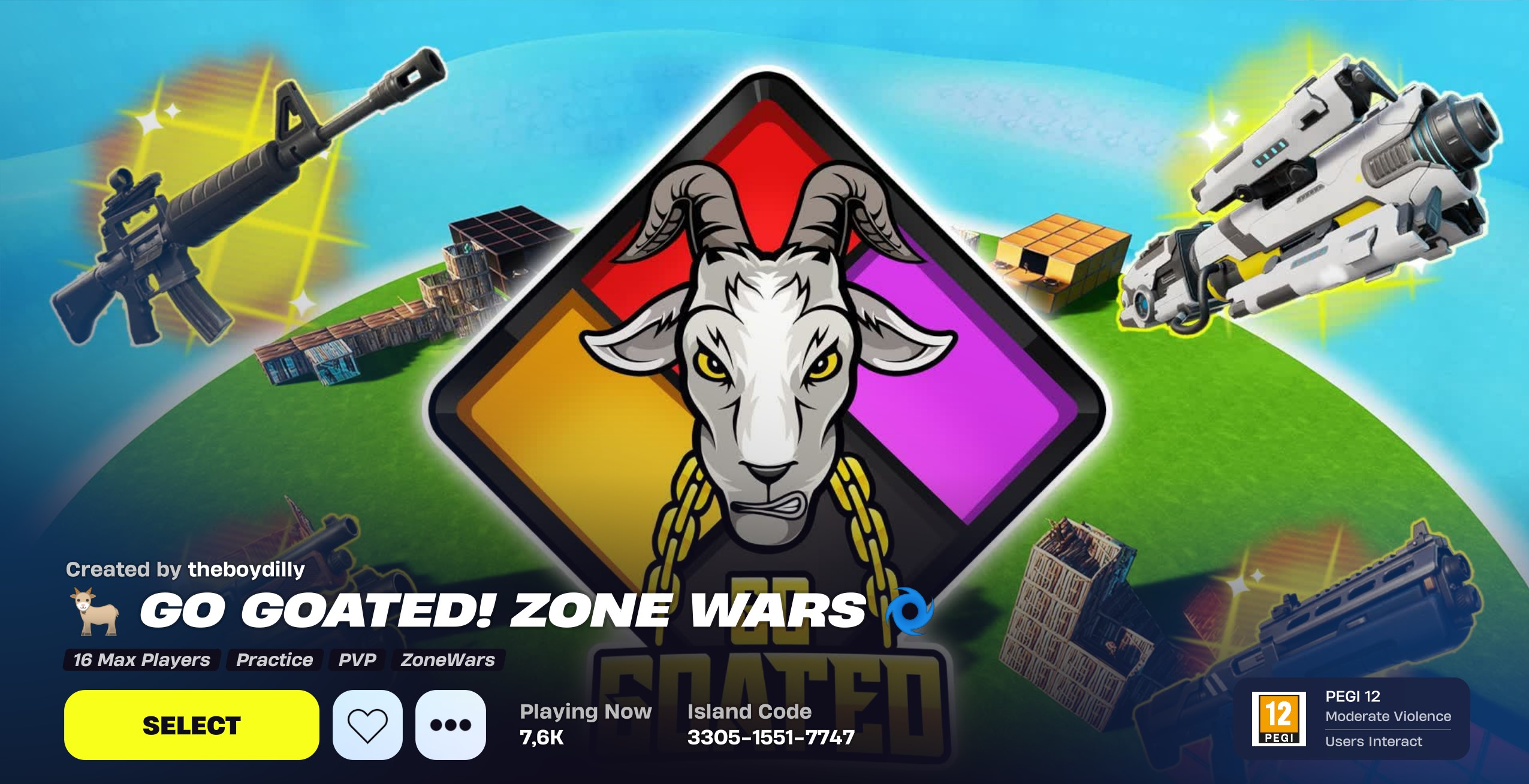 Go Goated! - Best Creative Maps in Fortnite 2025