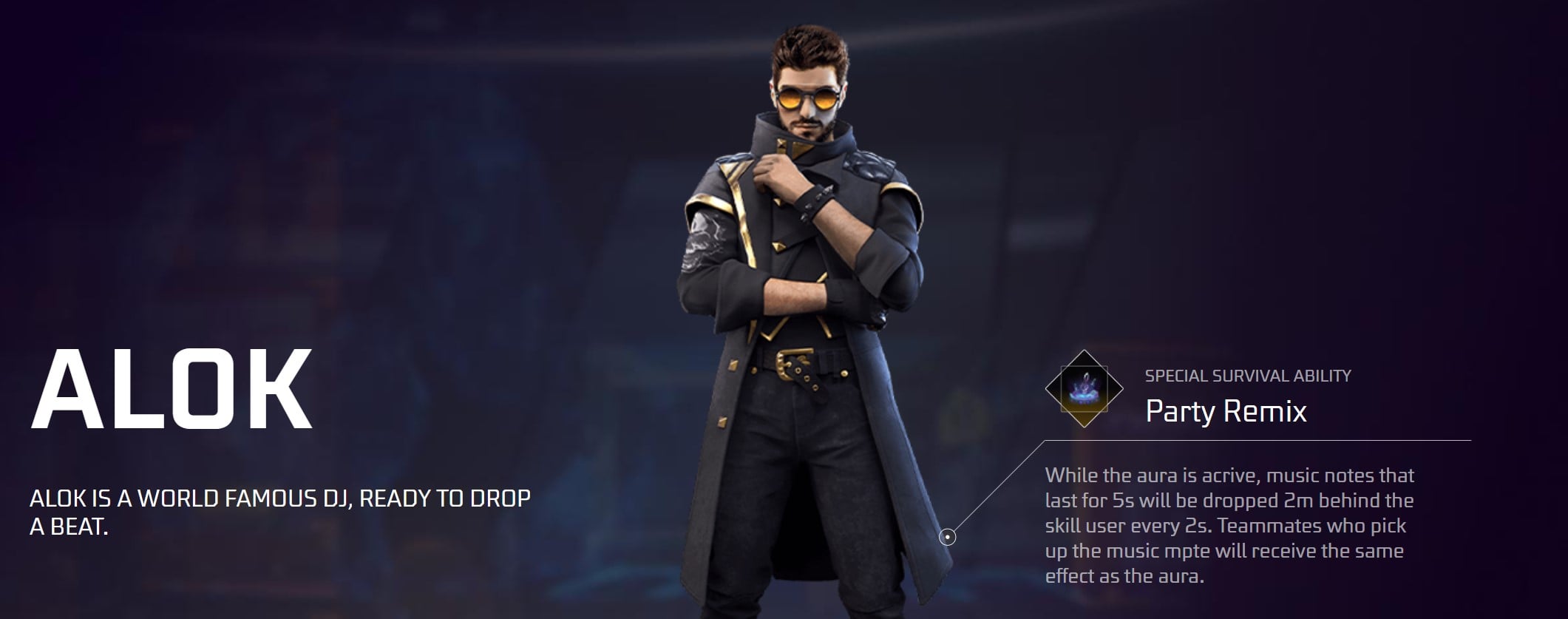 Free Fire Character Tier List - Alok