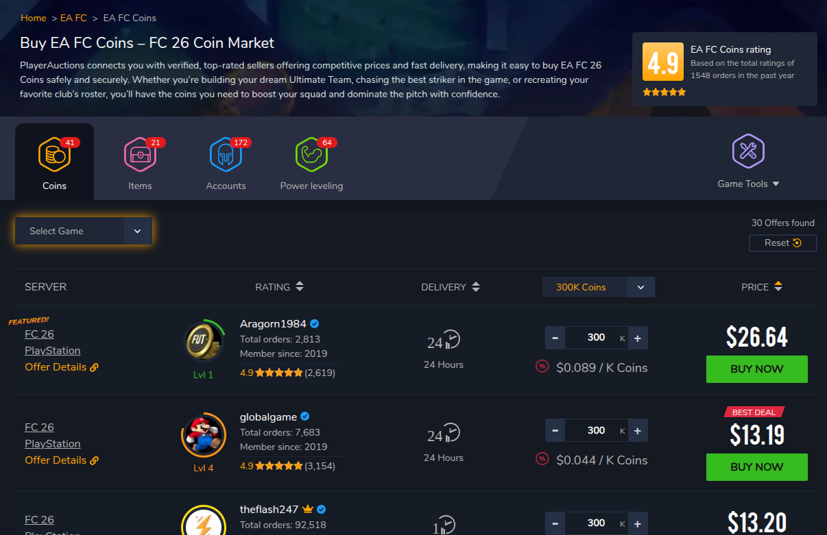 5 Best Websites to Buy FC 26 Coins