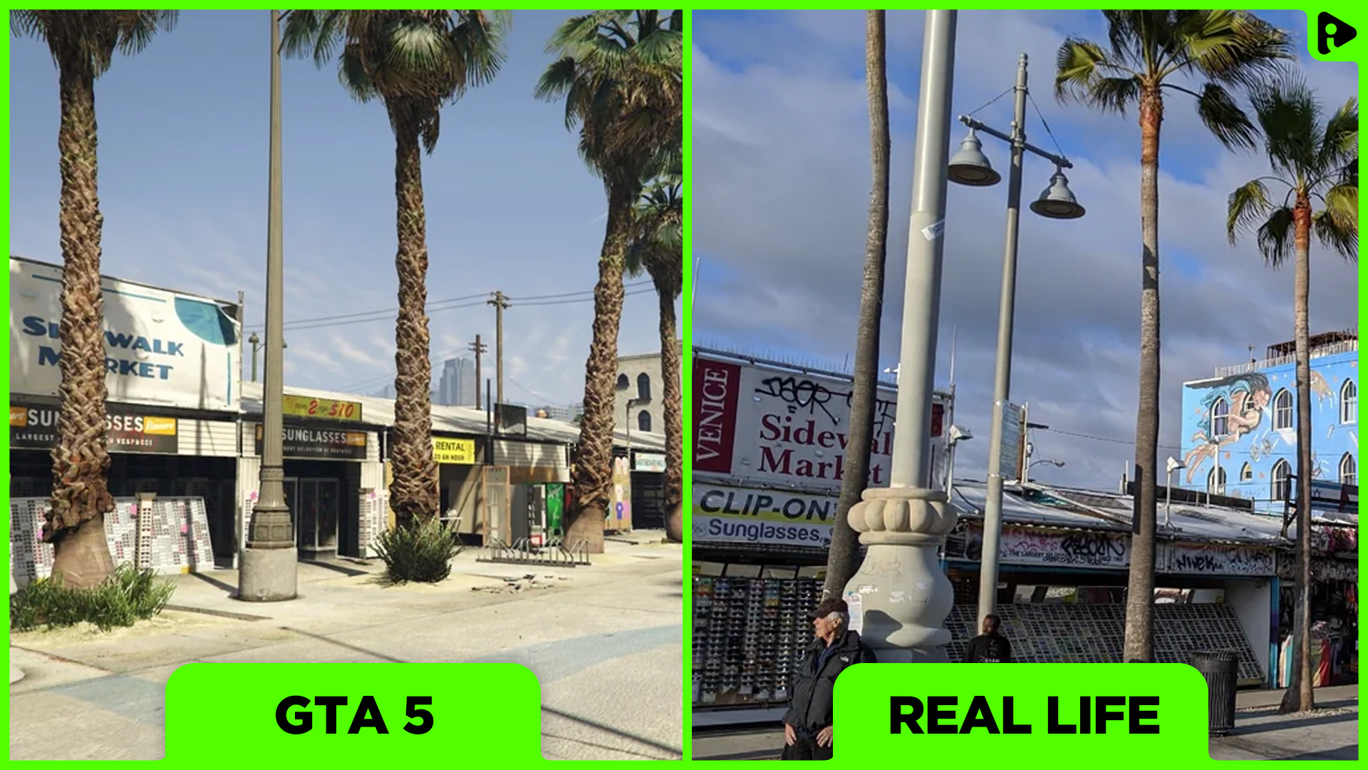 GTA 5 vs Real Life - Vespucci Beach