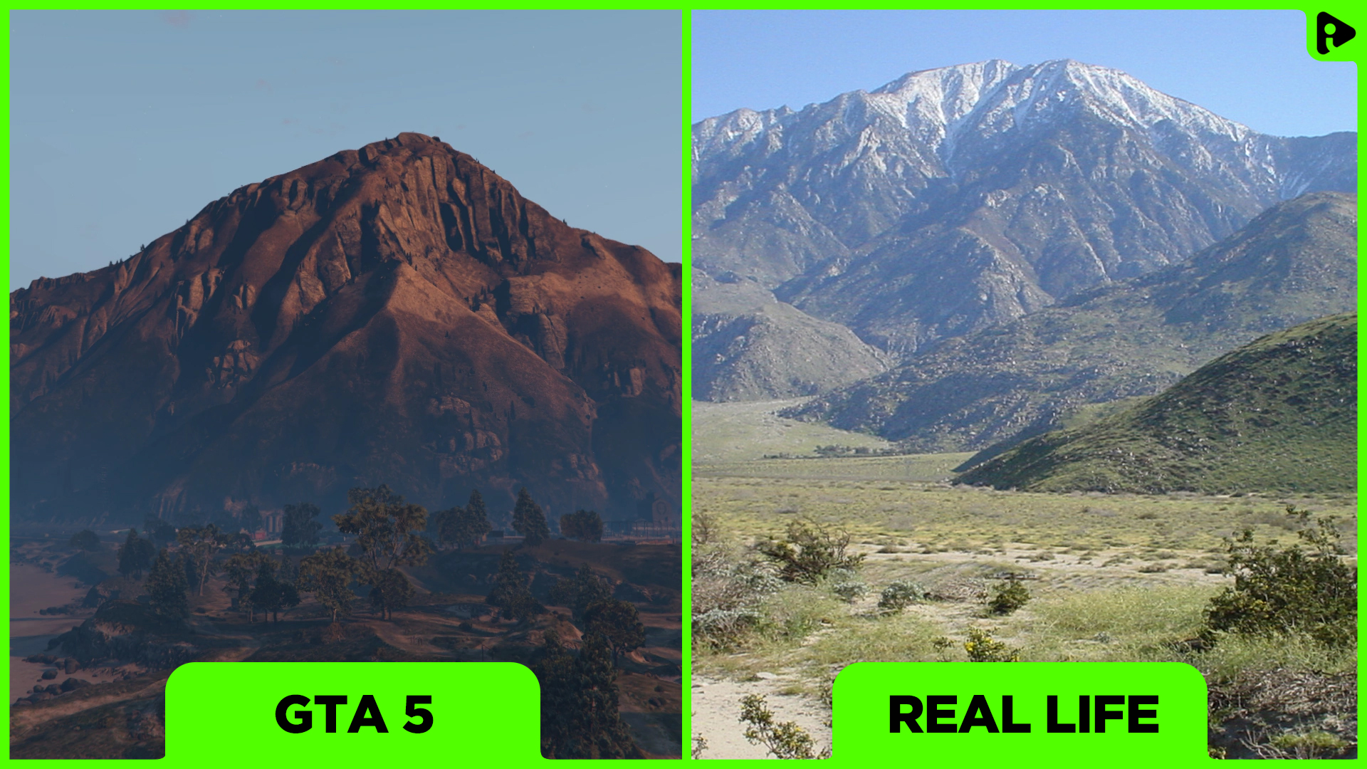 GTA 5 vs Real Life - Mount Chiliad