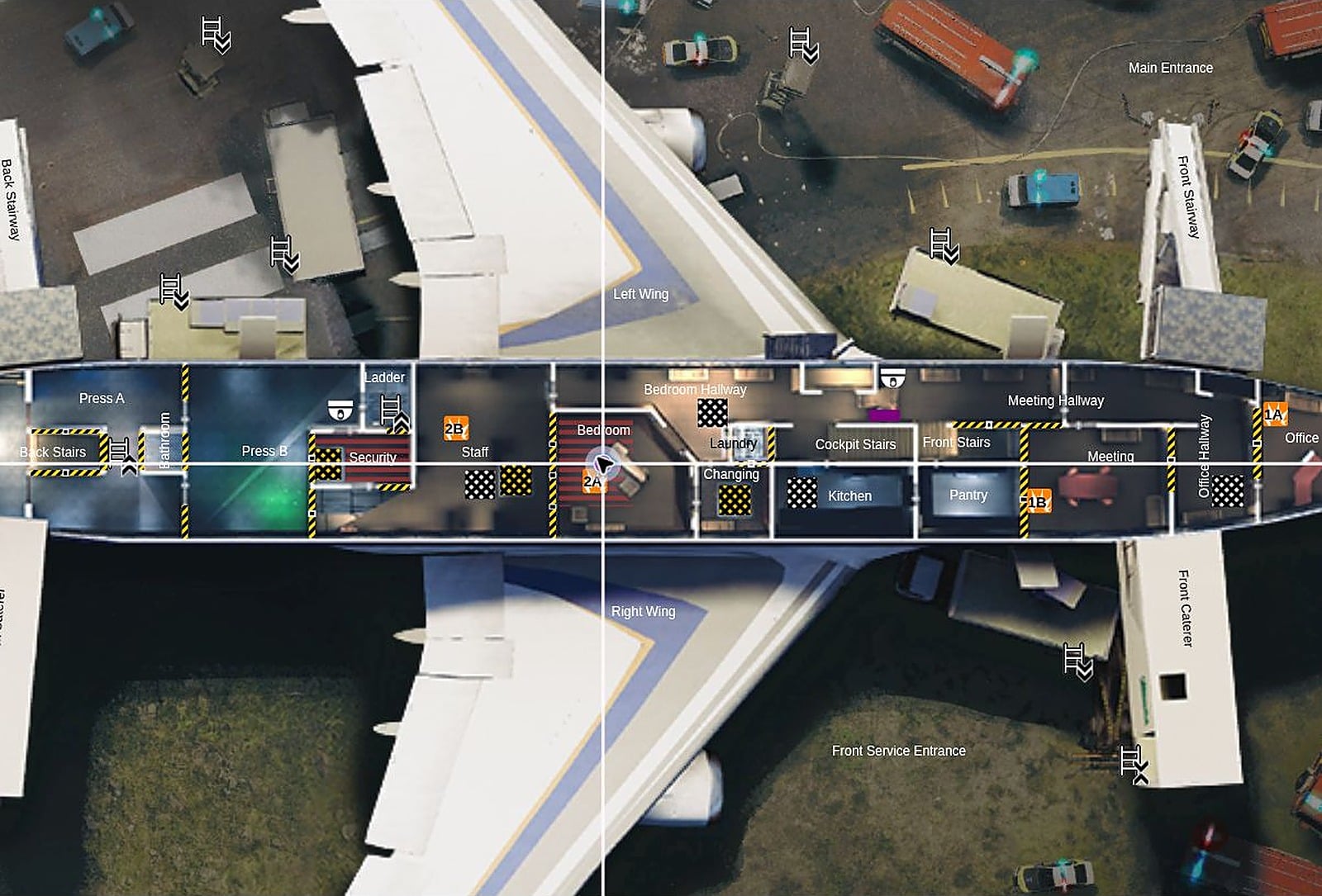 R6 Presidential Plane Callouts Main and Upper Deck