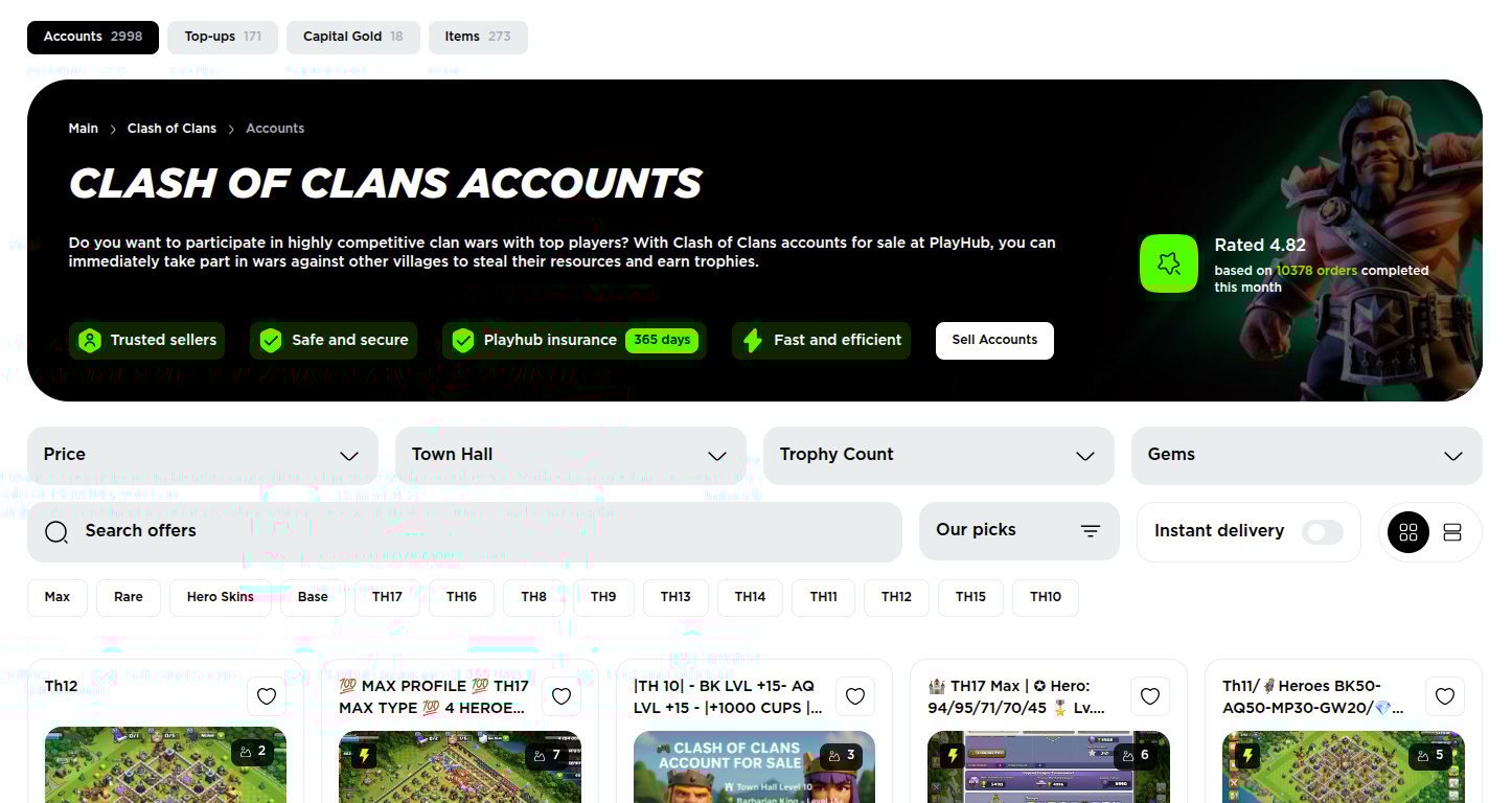 5 best marketplaces for coc accounts