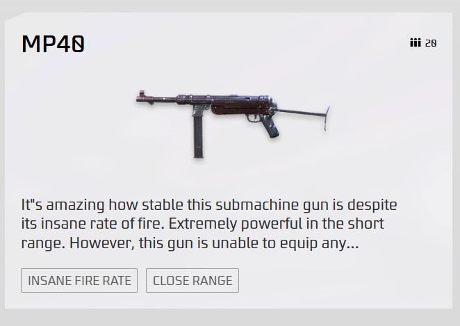 Free Fire MP40