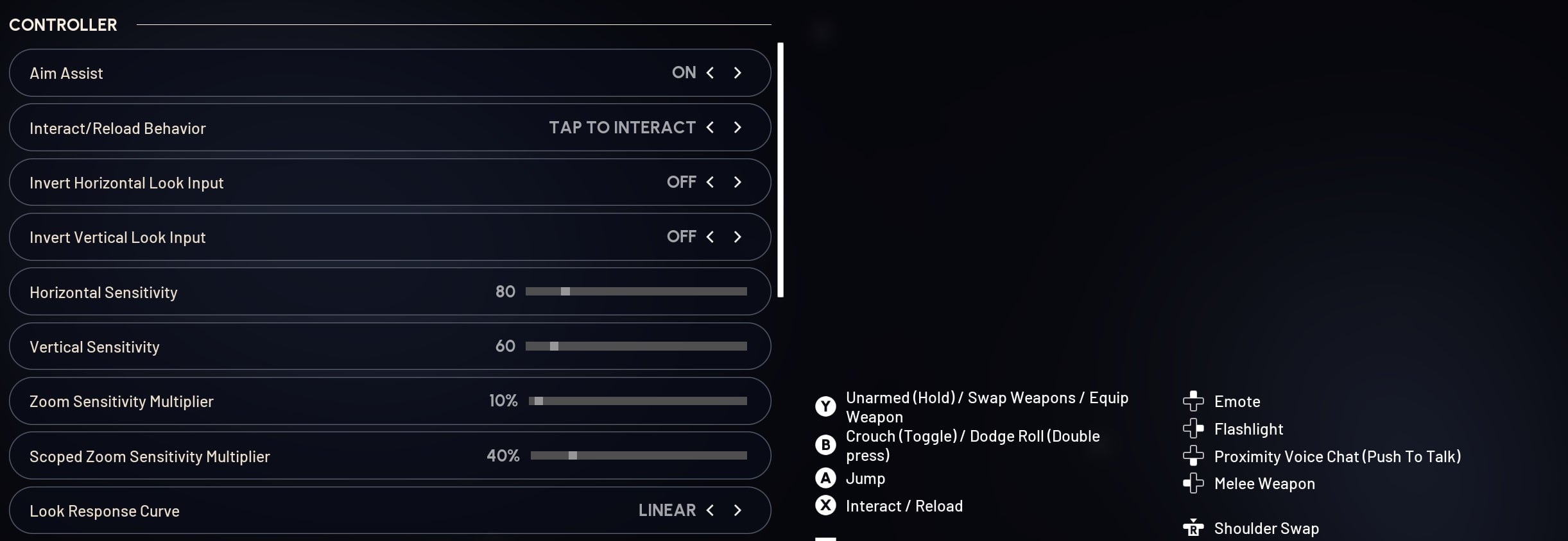 ARC Raiders Controller Settings