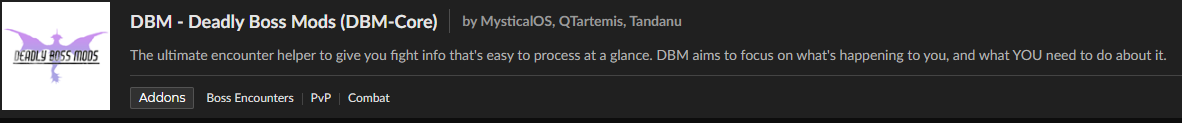 DBM Addon WoW
