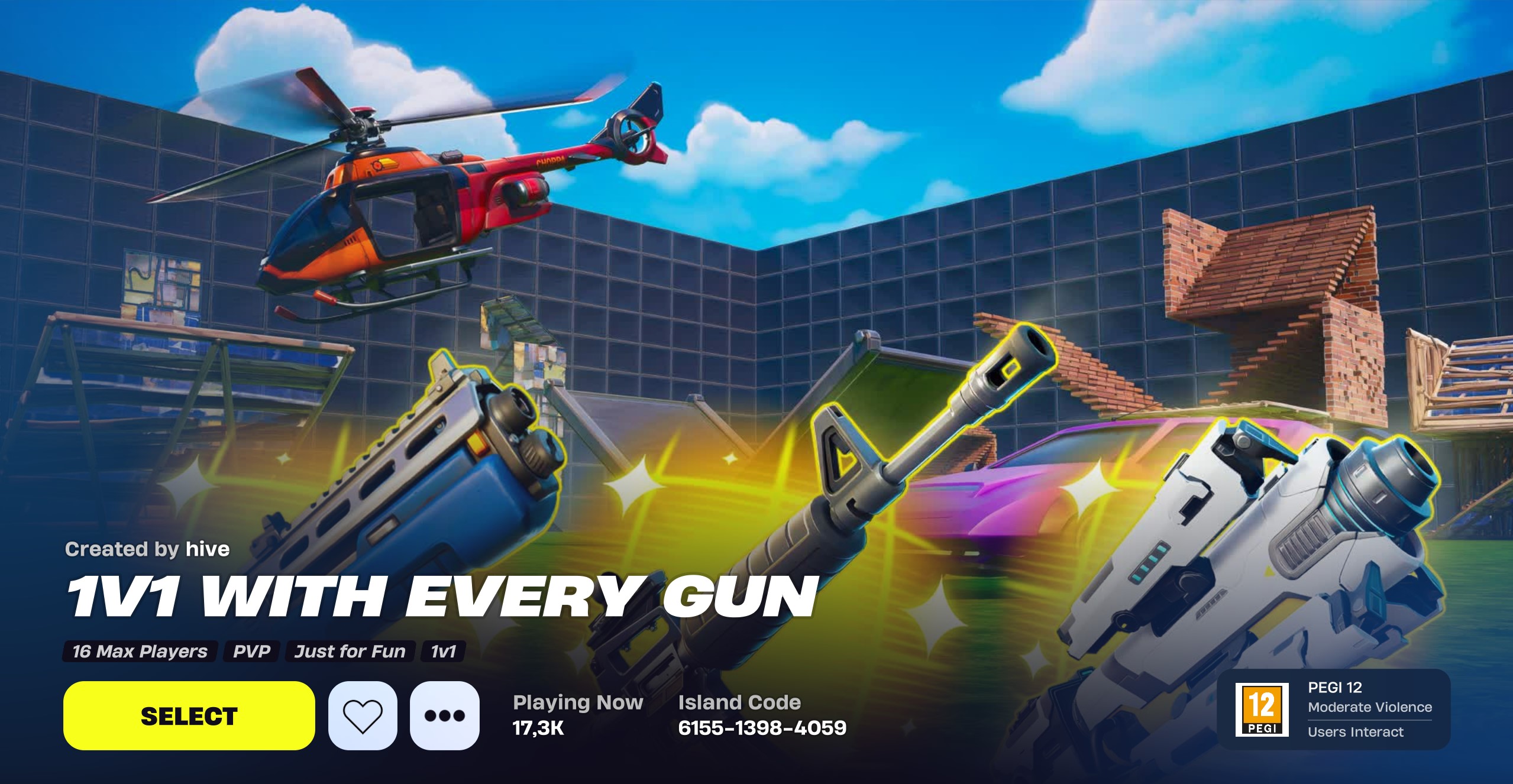 1v1 With Every Gun - Best Creative Maps in Fortnite 2025