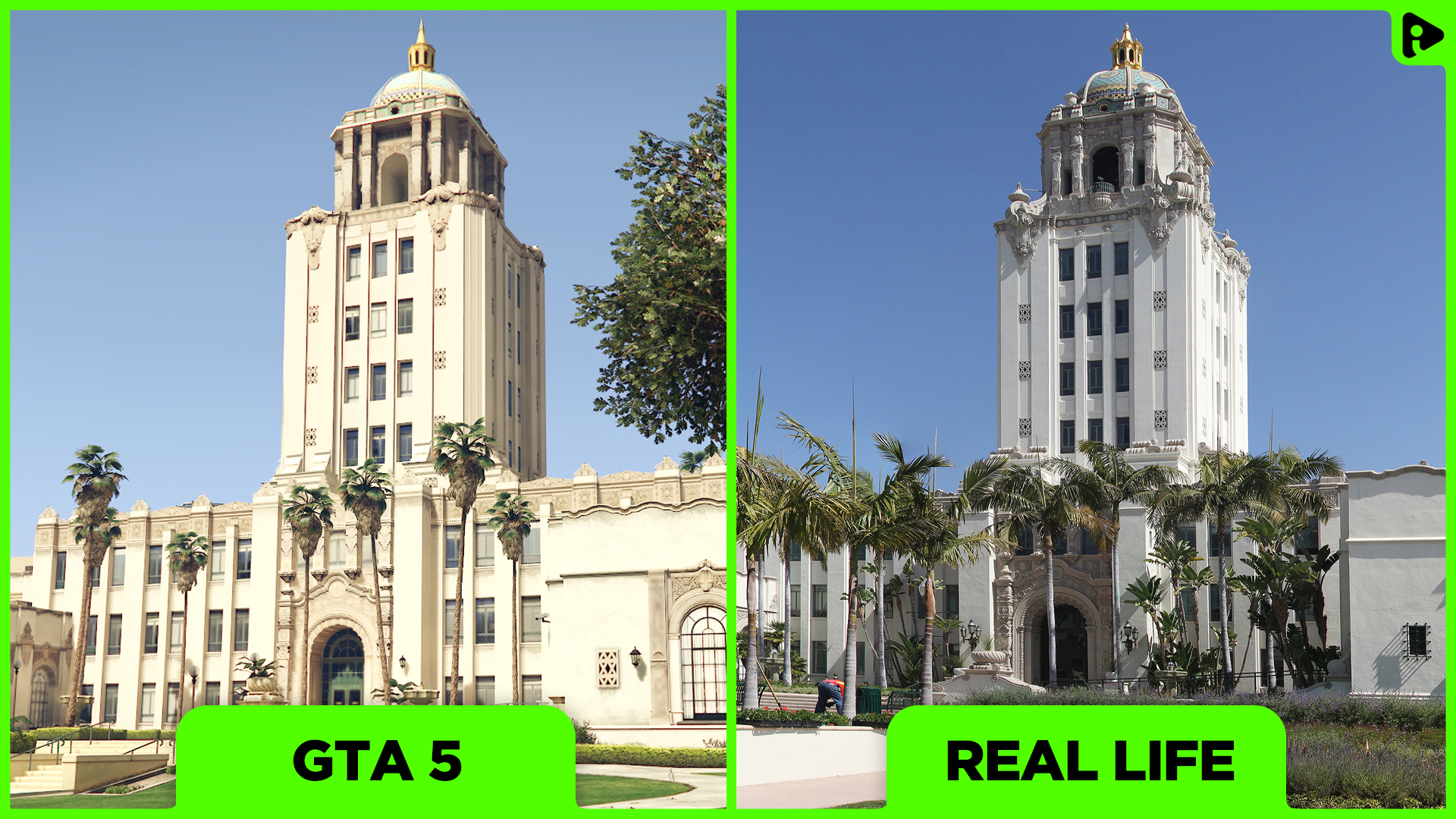 GTA 5 vs Real Life - Rockford Hills City Hall